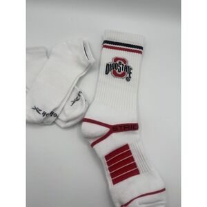 Lot Of 3 Strideline Ohio State Crew Socks Men 8-12 Women 9.5-13.5 & Reebok New